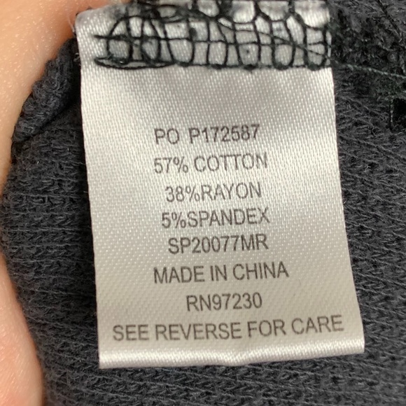 Almost Famous Dark Gray Distressed Waffle Knit Hoodie - Picture 4 of 6